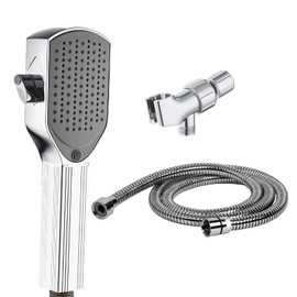 Original StoneStream Comb Chrome Showerhead + Hose + Adapter | 5-Star Versatile Water Flow | Includes Hose, Adapter | with Easy Installation and High Water Pressure | Sleek and Stylish Design