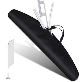 Ribbonlic Extra Large Flag Storage Bag 53 x 14 Inch Feather Color Guard Flag Carrying Case Bag Oxford Fabric Portable for Swooper Flagpoles and Mounts