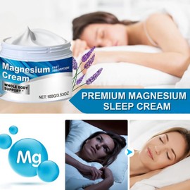 Magnesium Cream With Coconut Oil & Shea Butter - Magnesium Sleep Cream,Magne sium Sleep Lotion,Nighttime Magnesium Cr eam,Muscle Re/Lief,Whole Body Support,Fast Absorbing Body Lotion