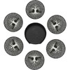 BOXIMIAO Drink Coasters with Holder Stand Set of 6, Tree