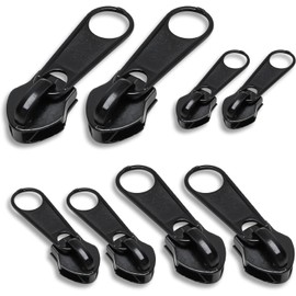 8Pcs Zipper Pull Replacement Set - Durable Zinc Alloy Zips - Zip Repair Kit - Assorted Sizes for Clothes, Jeans, Jackets, Luggage, Backpacks, Coats, Tents - Detachable & Universal Pulls