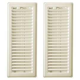 Imperial RG0264 Louvered Floor Register, 4 x 12-Inch, Almond, 2-Pack