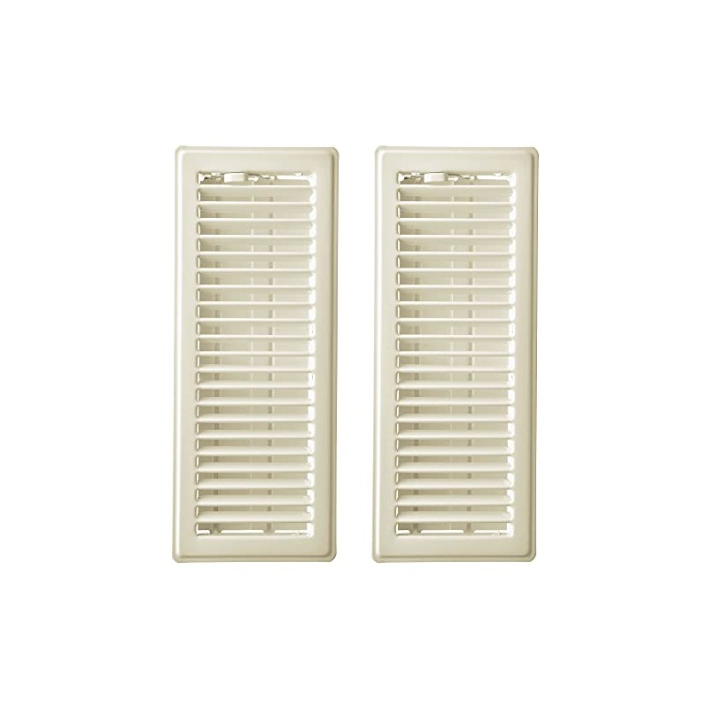 Imperial RG0264 Louvered Floor Register, 4 x 12-Inch, Almond, 2-Pack