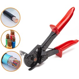 Ratcheting Cable Cutter Max. 240mm²/Ø28mm, Heavy Duty Ratchet Cable Cutter, Cutting Aluminum Copper Cable Soft Wire, Electrical Wire Cutter with Quick Release Lever