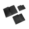 QWORK Multi-Sized Magnetic File Holder Set, 6 Pack Black Polypropylene