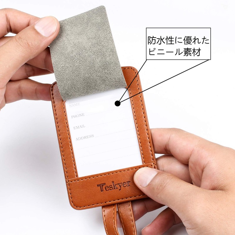 Teskyer Luggage Tags for Suitcases Business Trip Tags Number Plates