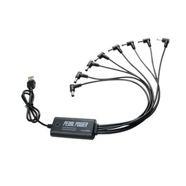 BAIRUTONG Guitar Pedal Power Supply, 8 Isolated DC9V Outputs, USB 5V Input, Portable for Effect Pedal Board