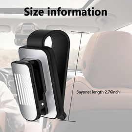 IHOTDER Sunglasses Holders for Car Visor,Cool US Flag Car Sunglass Holder Clip for Holding Glasses/Tickets/Cards,Car Must Haves Car Interior Accessories Visor Sunglasses Holder Clip (Black+Silver)
