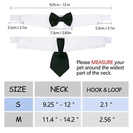 Falltail Dog Cat Tuxedo Collar, Cat Wedding Bow Tie, Puppy Kitten Wedding Birthday Tux Bowtie Collar for Dog Cat