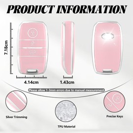 TOOMUME Key Case TPU Car Key Case Fits Kia Sportage GT Line Sorento Picanto Soul NIRO Rio Stonic Optima Ceed Forte Koup, Key Cover Protection Key Shell - Smart Key