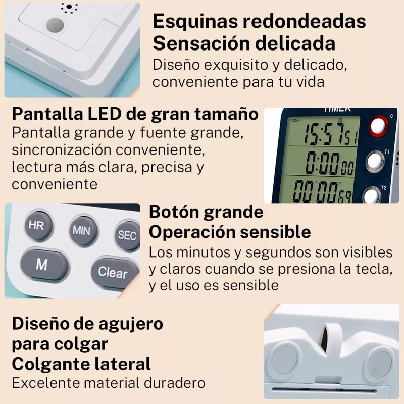 Gomia Cronómetro Digital De Cocina Con Cuenta Regresiva De 3