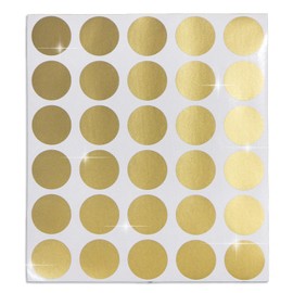 SCRS-003 Gold Round Scratch Stickers 1 Sheet 30 Sheets x 4 Sheets Included Diameter 1 Diameter 1.0 inches (25 mm) Glitter Puffy Round