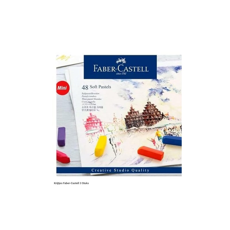 Faber-Castell Creative Studio Short Soft Pastel Set, 48 Colours