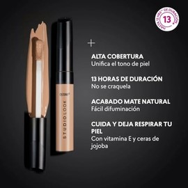 Cyzone – Corrector de Maquillaje Studio Look, Alta Cobertura 13H, Acabado Mate Natural, Con Vitamina E y Ceras Naturales, Corrección de Ojeras e Imper