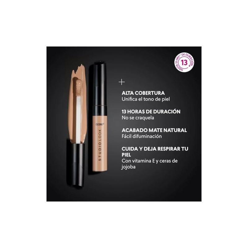Cyzone – Corrector de Maquillaje Studio Look, Alta Cobertura 13H,