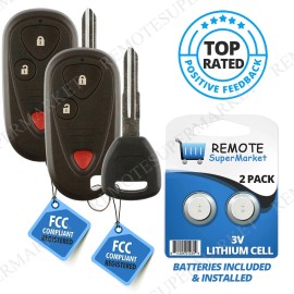 RemoteSuperMarket 2 Replacement for Acura 2002 2003 2004 2005 2006 RSX Remote Car Key Fob Set