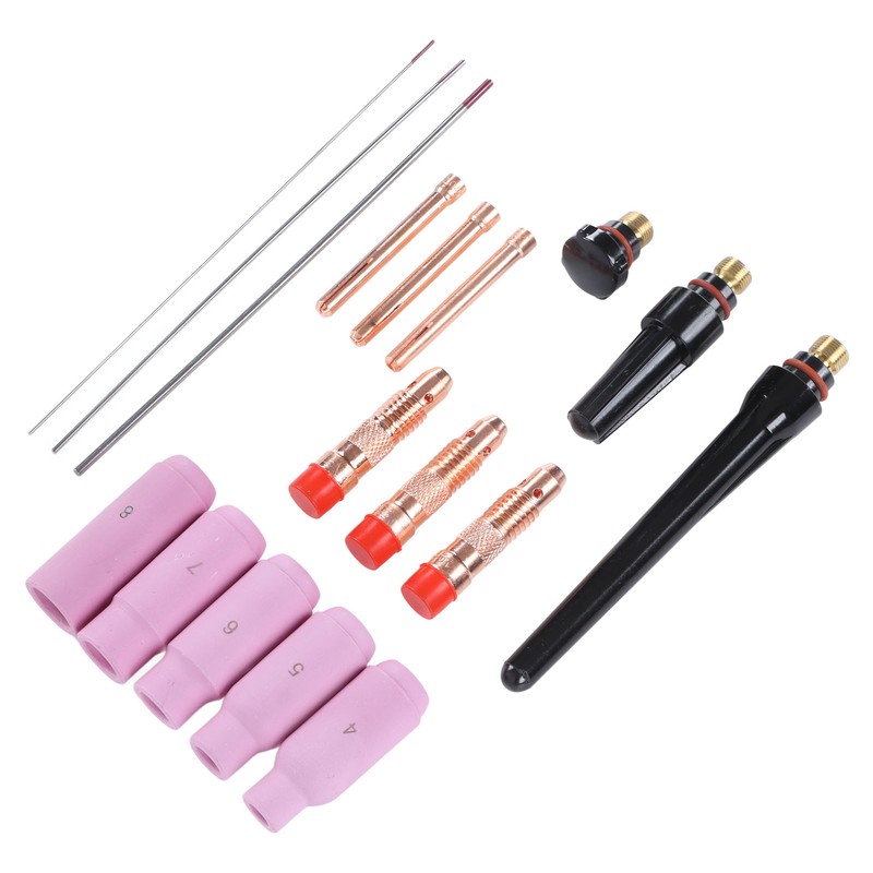 17Pcs TIG Welding Set ABS Argon Arc Welding Torch Glass