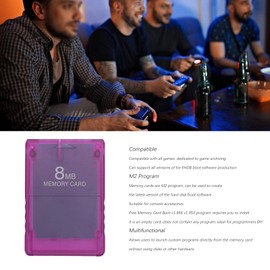 Large Storage Space,Easy to Use,Compatible Memory Card,Memory Card M2 Program, for Game Console (Purple)