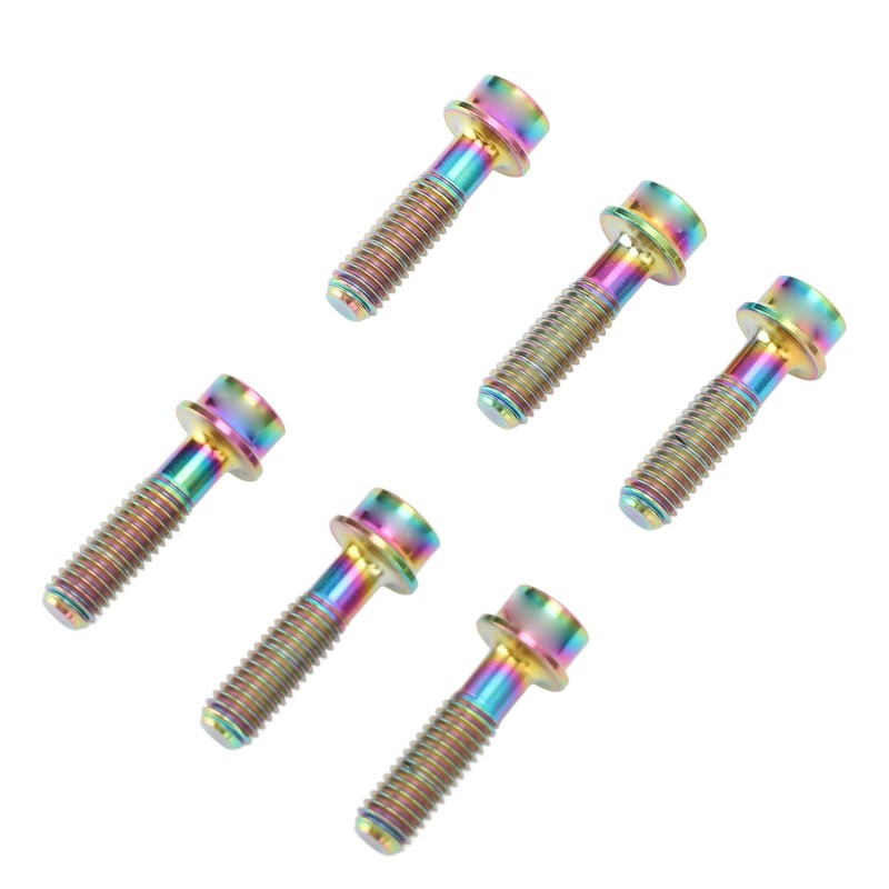 6pcs Bike Stem Bolts Ti Alloy M5x18mm Bicycle Stem Bolts