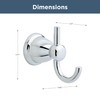 Franklin Brass Kinla (1-Pack) Towel Hooks Polished Chrome Bathroom Double