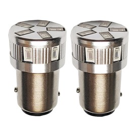 LMMC T20 Double S25 Double LED T20W S25W Brake Lamp, Tail Lamp, Double Ball, Compatible with Vehicle Inspection, 11 LEDs (Ultra Power Saving), Brake Ball, LED, Non-Polarity, Red, Ultra Short Type (S25