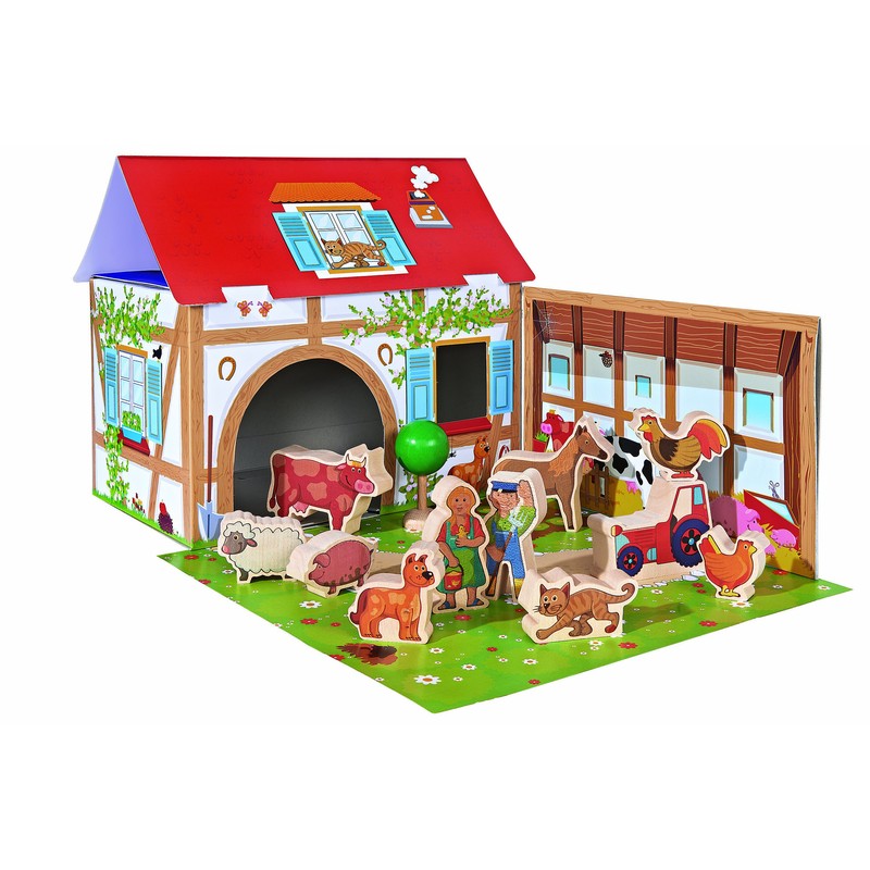 Heros 100018000 - Bauernhof, Spielset mit 12 Figuren