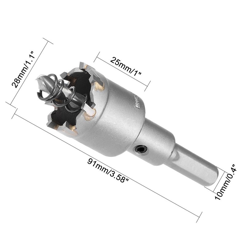 sourcingmap 28mm Carbide Hole Cutter, Hole Saws for 2mm Stainless