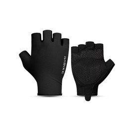 INBIKE Bike Gloves for Men Women, Shock-Absorbing Pad Fingerless Cycling Gloves, Breathable Half Finger Road Biking Gloves, Anti-Slip Bicycle Gloves Black Large