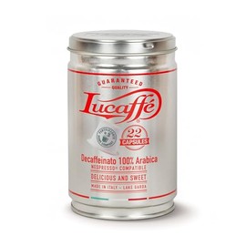 Lucaffè - 22 Kaffeekapseln Kompatibel mit Nespresso Decaffeinato, Dose | Entkoffeinierter Kaffee Kapsel Kaffeemaschine | Dunkle Röstung | Süßer und fruchtiger Geschmack, cremig | Intensives Aroma