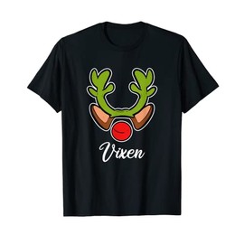 Vixen Reindeer Christmas Costume Ugly Christmas Sweater T-Shirt
