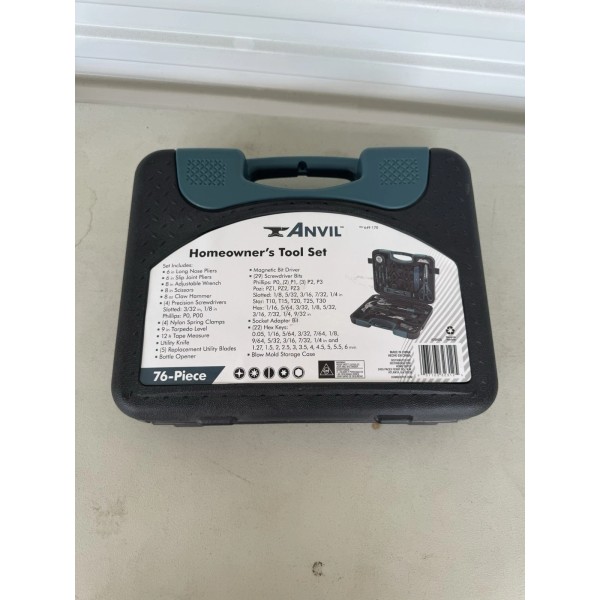 Anvil Homeowners Tool Set - 76 PCs - Never Used