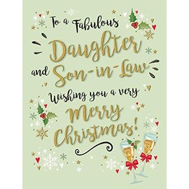 Piccadilly Greetings Modern Christmas Card Daughter & Sister in Law - 8 x 6 inches