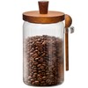 31oz Airtight Coffee Canister with Scoop, Glass Coffee Container for