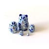 1.25" Tall Blue Cat with Mouse Mini Nesting Dolls Russian