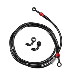 Motoforti Brake Hose AN3 28 90 Degree M10 Motorcycle Hydraulic Brake Line Oil Hose Pipe Fitting for ATV Motorcycle Motocross Racing Bike 180cm Black 1Set Long-lasting