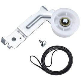 DC93-00634A Dryer Idler Pulley Assembly (Upgraded Silent Dual Ball Bearing)&6602-001655 Dryer Drum tensioner Belt(Odorless Material)&Screw,Fit for PS4133825,AP4373659