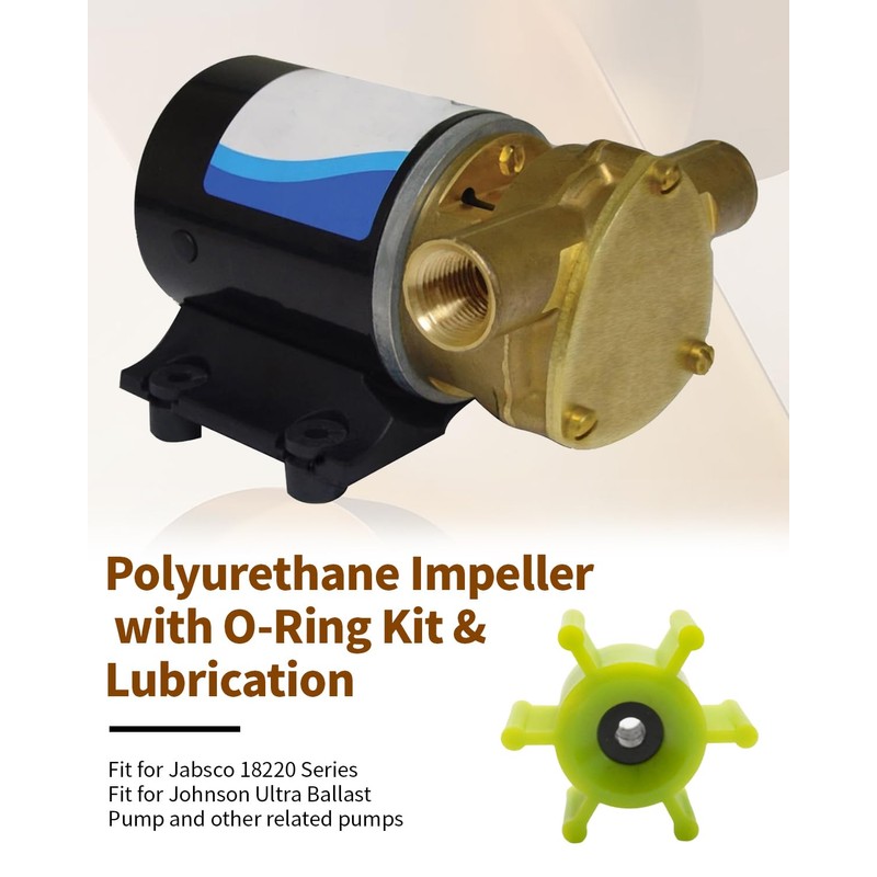 6303-0007-P Polyurethane Impeller with O-Ring & 4 Pcs LGlycerin Grease