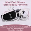 Lyreh 2 Pairs Mini Doll Shoes, Cute Mini Finger Canvas