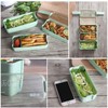 AIMALL Bento Box 3-Layer Students Lunch Box Eco-Friendly 900ml Food
