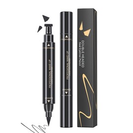 Smudge-Proof Winged Eyeliner Stamp & Pen for Women - Long-Lasting Black Liquid Eye Liner
