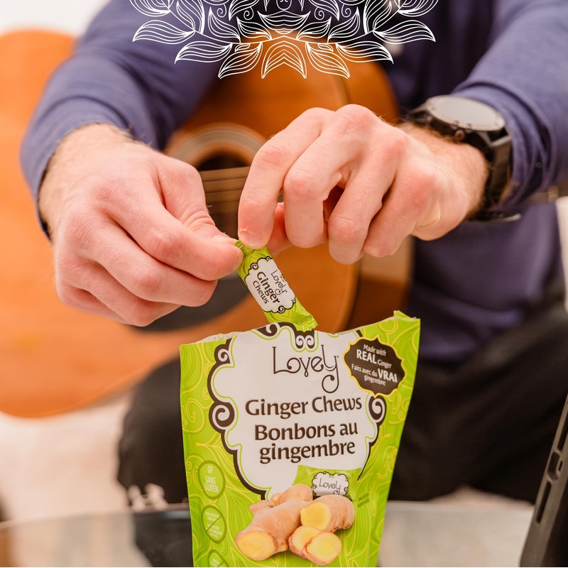 Lovely Candy Co. Mango Ginger Chews, Made with Real Ginger,
