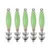 5 Pcs Luminous Squid Jig Hooks Glow Squid Jigs Squid