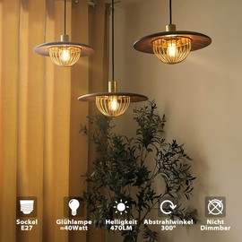 LVWIT LVWIT LED Lampe E27, 470 lm, warmwei? 2700K, ersetzt 40 Watt, Classic Kolbenform Filament, klar (6er Pack)