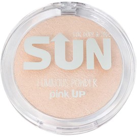PINK UP Luminous Powder Iluminador en Polvo Compacto Acabado luminoso de alta duración Ideal para resaltar rostro y escote Iluminador Maquillaje Brillance PKIP04