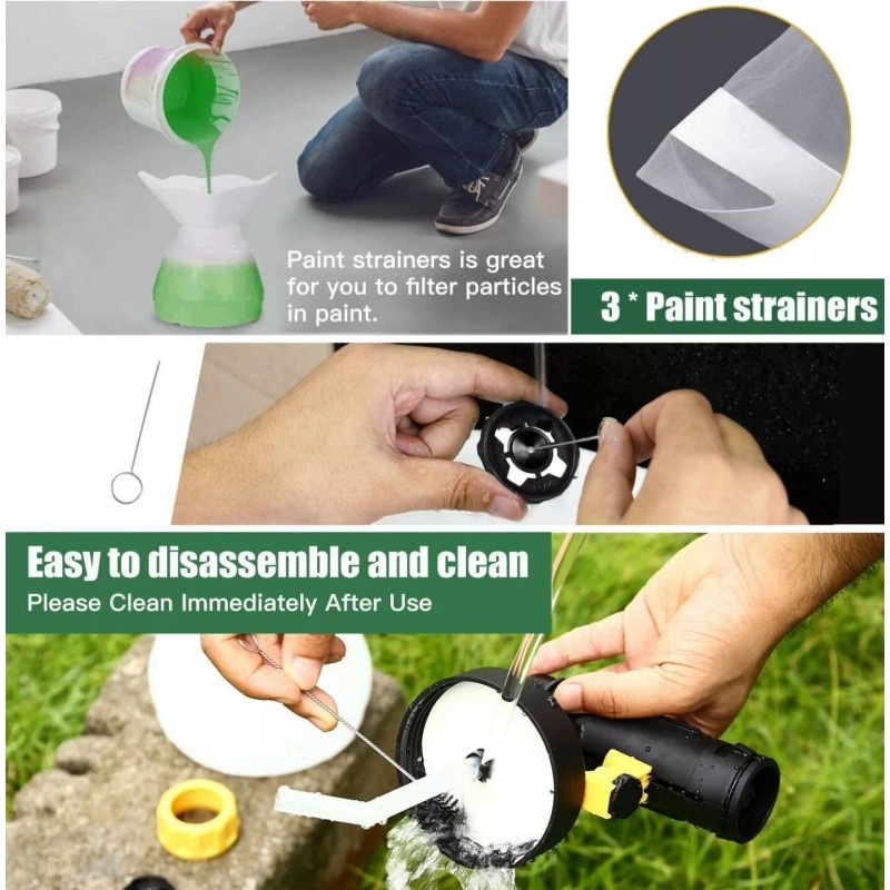 TECCPO Paint Sprayer, TECCPO 500 Watts Up to 100 DIN-s,