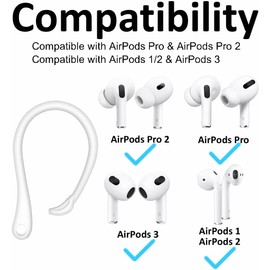 A-Focus AirPods Earphones Drop Prevention Sports Gym Insert Fixed Earhook Earhook Holder White