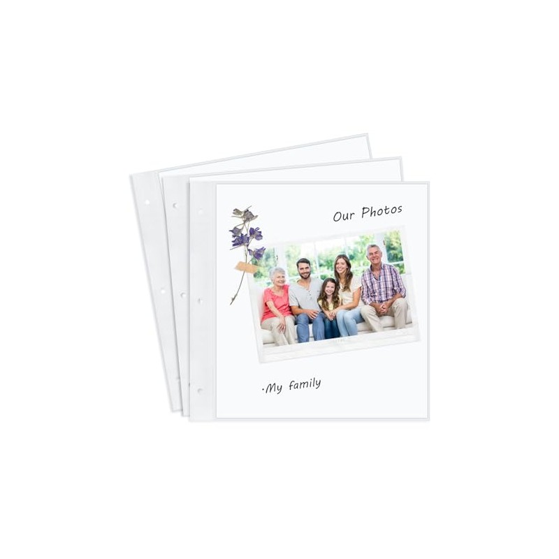 8x8 Scrapbook Album Refill Pages Set