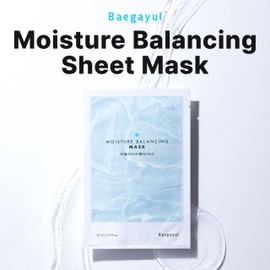 Baegayul Balancing Face Mask Sheet - Korean Facial Mask for Hydrating & Soothing Sensitive Skin, Herbal Essence & Hyaluronic Acid, Korean skincare, Mask for instant Moistureizing, Glow [ 10 Sheet ]