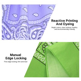 Ketilrub Pack of 12 Unisex Paisley Bandanas, Cowboy Bandana, Multifunctional Handkerchiefs, Paisley Pattern Headscarf, 100% Cotton for Cycling, Outdoor and Everyday Life, 54 x 54 cm, multicoloured