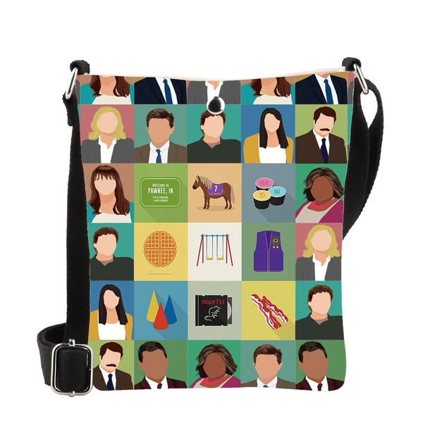 MYSOMY Parks and Rec TV Show Inspired Shoulder Bag Parks